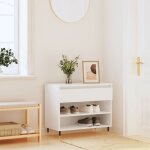 Maisonchic - meuble � chaussures, armoire � chaussures, meuble d'entr�e blanc 70x36x60 cm bois d'ing�nierie ...