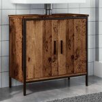 Maisonchic - meuble de salle de bain, armoire lavabo, meuble sous vasque vieux bois 60x30x60 cm bois ...