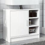 Maisonchic - meuble sous vasque, armoire d'vier, meuble de salle de bain blanc 63x29x55 cm bois d'ingnierie ...