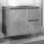 Maisonchic - meuble sous vasque, armoire d'�vier, meuble de salle de bain de salle de bain gris b�ton ...