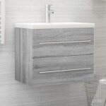 Meuble sous vasque, armoire d'�vier, meuble de salle de bain sonoma gris 60x38, 5x48 cm bois d'ing�nierie ...