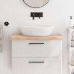 Maisonchic - meuble sous vasque, comptoir de salle de bain 80x30x(2 - 6) cm bois massif non trait� con318116 ...