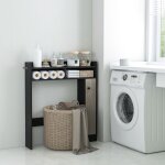 Maisonchic - meuble de toilette wc avec 2 compartiments et 1 porte Étagères réglables pour salle de bain ... Maisonchic - meuble de toilette wc avec 2 compartiments et 1 porte Étagères réglables pour salle de bain ...