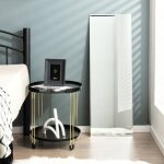 Maisonchic - miroir mural psych rectangulaire sans cadre 110 x 38 cm pleine longueur bord biseaut suspendu ...