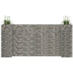 Maisonchic - mur en gabion, jardini�re � gabion, pot de fleurs, bacs � fleurs en h fil d'acier 260x40x120 ...