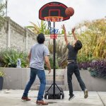 Maisonchic - panier de basket - ball rglable 192 - 247 cm portable sur roulettes pour enfants et adultes ...