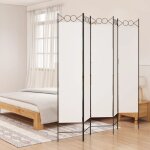 Maisonchic - paravent, cloison de séparation 5 panneaux blanc 200x200 cm tissu con85548 design in Maisonchic - paravent, cloison de séparation 5 panneaux blanc 200x200 cm tissu con85548 design in