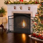 Maisonchic - pare - feu pour cheminée / poêle 1 grand volets long 112 cm haut 83, 5 cm en métal cw4647 ... Maisonchic - pare - feu pour cheminée / poêle 1 grand volets long 112 cm haut 83, 5 cm en métal cw4647 ...