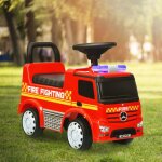 Maisonchic - porteur pour enfants 12 - 36 mois voiture de pompiers avec espace de rangement - sonore ...
