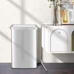 Maisonchic - poubelle cuisine 50l automatique en acier inox. anti - empreintes fermeture amortie ultra ...