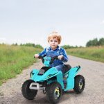 Maisonchic - quad buggy electrique pour enfant 6 v 4, 5 km - h max voiture pour enfants de 3 ans + bleu ...