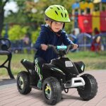 Maisonchic - quad buggy electrique pour enfant 6 v 4, 5 km - h max voiture pour enfants de 3 ans + noir ...