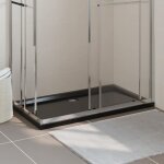 Maisonchic - receveur de douche, bac de douhe rectangulaire abs noir 70x120 cm, asaf70809 design in