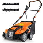 Scarificateur Électrique 2 en 1 de 15a avec double interrupteur de sécurité réglable sac de ramassage ... Scarificateur Électrique 2 en 1 de 15a avec double interrupteur de sécurité réglable sac de ramassage ...