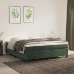 Maisonchic - sommier � lattes de lit, 160x200 cm, sommier pour lit adulte vert fonc� velours uop66277 ...