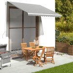Maisonchic - store banne, tissu de remplacement pour auvent anthracite et blanc 3x2, 5 m con7015 design ...