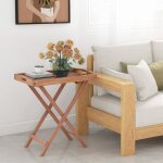 Maisonchic - table d'appoint en bois table d'extrmit pliante avec plateau  th dtachable et structure ...