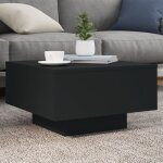 Maisonchic - table basse avec lumi�res led, table de salon, bout de canap� noir 55x55x31 cm wfe577407 ...