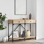 Maisonchic - table console, table d'entr�e, bout de canap� ch�ne sonoma 100x39x78, 5 cm bois d'ing�nierie ...