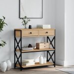 Maisonchic - table console, table d'entr�e, bout de canap� ch�ne sonoma 75x28x75 cm bois d'ing�nierie ...