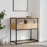 Maisonchic - table console, table d'entr�e, bout de canap� ch�ne sonoma 75x40x75 cm bois d'ing�nierie ...
