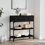 Maisonchic - table console, table d'entrée, bout de canapé noir 72, 5x25x75 cm bois d'ingénierie design ... Maisonchic - table console, table d'entrée, bout de canapé noir 72, 5x25x75 cm bois d'ingénierie design ...