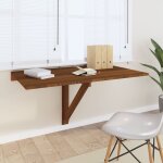 Maisonchic - table murale pliable, bureau mural rabat chne marron 100x60x56cm bois d'ingnierie pjqw95618 ...