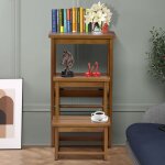 Maisonchic - tabouret chaise pliante Échelle de 3 niveaux tabouret escalier en bois multifonctionnel, ... Maisonchic - tabouret chaise pliante Échelle de 3 niveaux tabouret escalier en bois multifonctionnel, ...
