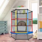 Maisonchic - trampoline de jardin pour enfants 165cm avec filet de protection appuis de ressorts et ...