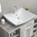 Maisonchic - vasque luxueuse, lavabo c�ramique rectangulaire avec trop plein fr284002 design in