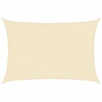 Voile d'ombrage, toile ombrage, terrasse ext�rieur 160 g, m� cr�me 5x6 m pehd owv98661 design in