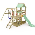 Maisonnette tour de jeux turboflyer avec balançoire et toboggan, tour d'escalade avec bac à sable, échelle ... Maisonnette tour de jeux turboflyer avec balançoire et toboggan, tour d'escalade avec bac à sable, échelle ...