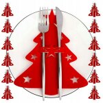 Mallette a couverts - sapins de noel 12 pcs ruhy 22304