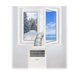 Manchon isolant universel optimea man iso pour gaine de climatiseur mobile blanc et argent