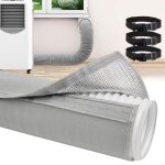 Manchon isolant pour tuyau de climatisation portable de 150 cm, manchon isol� avec 3 couches de protection ...
