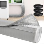 Manchon isolant pour tuyau de climatisation portable de 150 cm, manchon isol avec 3 couches de protection ...