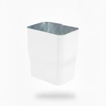 Manchon de raccordement pour descente rectangulaire 60x80 mm en aluminium blanc - aluhome
