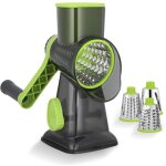 Mandoline de cuisine manuelle, coupe legumes multifonctions avec 3 lames de tambour d�tachables, coupe ...