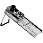 Mandoline inox comprenant un poussoir et 3 blocs - l2g