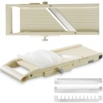 Hendi - mandoline japonaise trancheuse pour tranches de poteaux, 3 lames shogun remplaçables 380 x 158 ... Hendi - mandoline japonaise trancheuse pour tranches de poteaux, 3 lames shogun remplaçables 380 x 158 ...