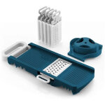 Mandoline pliable - - amm530 - 6 en 1 - 3 lames de r�pes et 3 lames de coupes l�gumes - acier inoxydable ...