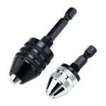 Mandrin de perceuse sans clé à tige hexagonale 1 / 4 po, 2 pièces, adaptateur à changement rapide, convertisse ... Mandrin de perceuse sans clé à tige hexagonale 1 / 4 po, 2 pièces, adaptateur à changement rapide, convertisse ...