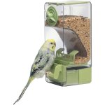 Mangeoire automatique pour oiseaux, mangeoire pour cage � oiseaux avec perruche pour perruches, canaris, ...