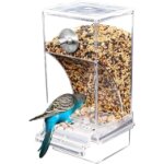Mangeoire automatique pour oiseaux, mangeoire en plastique acrylique grande capacit� pour oiseaux, abreuvoir ...