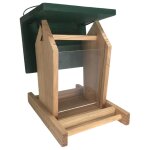 Mangeoire en bois avec r�servoir transparent