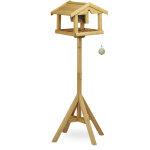 Mangeoire d'extrieur pour oiseaux, bois, non trait,  pieds, h x l x p : env. 117 x 50 x 50 cm, marron ...