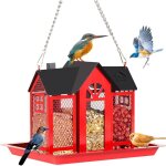 Mangeoires  oiseaux pour l'extrieur, grande capacit anti - cureuils, nichoirs  oiseaux suspendus ...