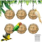 Mangeoires pour oiseaux sauvages, 6pcs mangeoire � oiseaux suspendue � boule, porte boule de graisse ...
