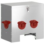 Mangeoire pour poules argent 40, 5 x 25 x 38 cm acier galvanis� vidaxl