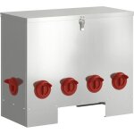 Mangeoire pour poules argent 60, 5 x 29 x 51 cm acier galvanis� vidaxl